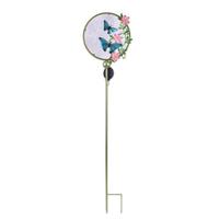 Sunset Vista Designs 47" Blue Butterfly Floral Solar Garden Stake