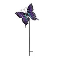 View 52" Purple Butterfly Wind Spinner