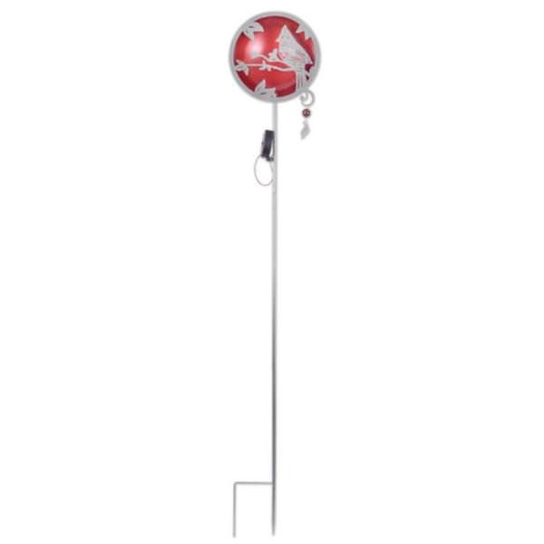 54" Red Cardinal Solar Garden Stake
