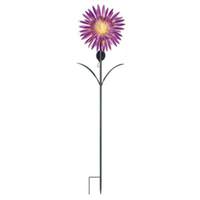 Sunset Vista Designs 57" Pink Fiber Optic Flower Solar Lawn Stake