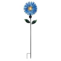 Sunset Vista Designs 57" Blue Fiber Optic Flower Solar Lawn Stake