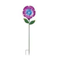 Sunset Vista Designs 48" Magenta Flower Solar Lawn Stake