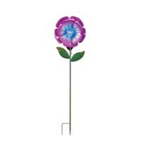 Sunset Vista Designs 36" Magenta Flower Solar Lawn Stake