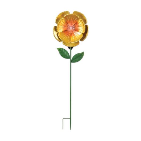 57" Yellow Flower Solar Lawn Stake