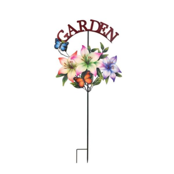 43" Floral Arrangement with Batteries Welcome Sign Lawn Stake