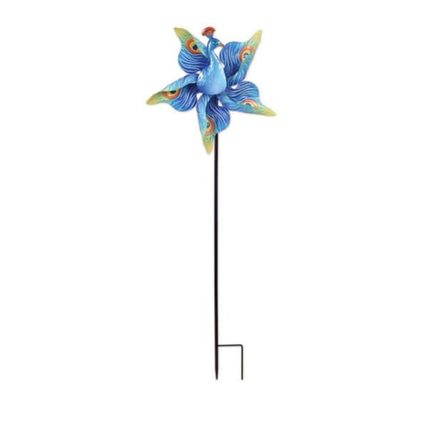 43" Blue Peacock Wind Spinner 