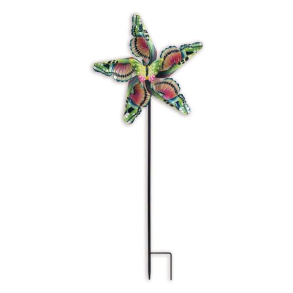 43" Yellow Butterfly Star Wind Spinner 