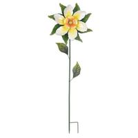 Sunset Vista Designs 49" Yellow Flower Star Wind Spinner 
