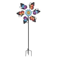 View 53" Blue/Red Butterfly Wind Spinner 