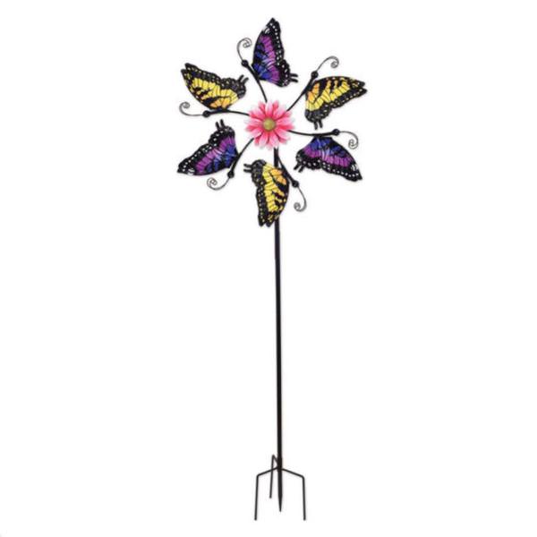 53" Purple Butterfly Wind Spinner 