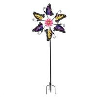 Sunset Vista Designs 53" Purple Butterfly Wind Spinner 