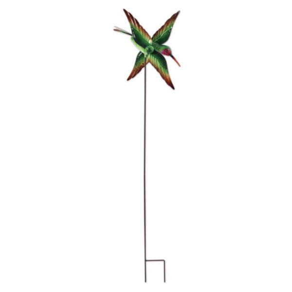 39" Green Hummingbird Wind Spinner