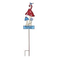 Sunset Vista Designs 43" Red Mushroom Lawn Stake