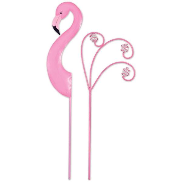18.5" Peekaboo Flamingo Garden Stake