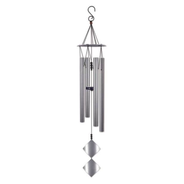 36" Silver Double Diamond Wind Chimes