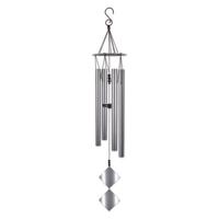 Sunset Vista Designs 36" Silver Double Diamond Wind Chimes