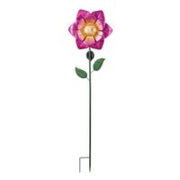 Sunset Vista Designs 48" Pink Flower Solar Lawn Stake