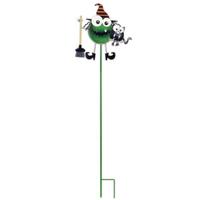 View 40" Green Witch with Cat Lawn Stake