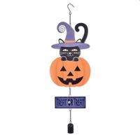 Sunset Vista Designs 24.5" Cat and Pumpkin Trick or Treat Hanging Buddy