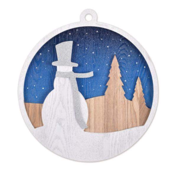 13" Snowman Wood Sign