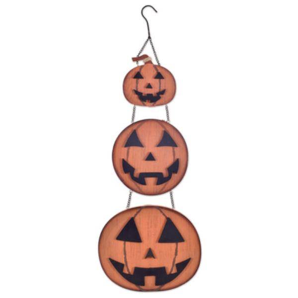 25" Reversible Pumpkin Hanging Sign