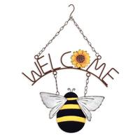 Sunset Vista Designs 17" Bumblebee & Sunflower Hanging Welcome Sign