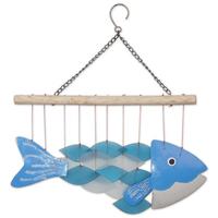 Sunset Vista Designs 16.5" Blue Bali Fish Glass Wind Chime