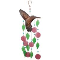 Sunset Vista Designs 22" Hummingbird Sea Glass Wind Chime