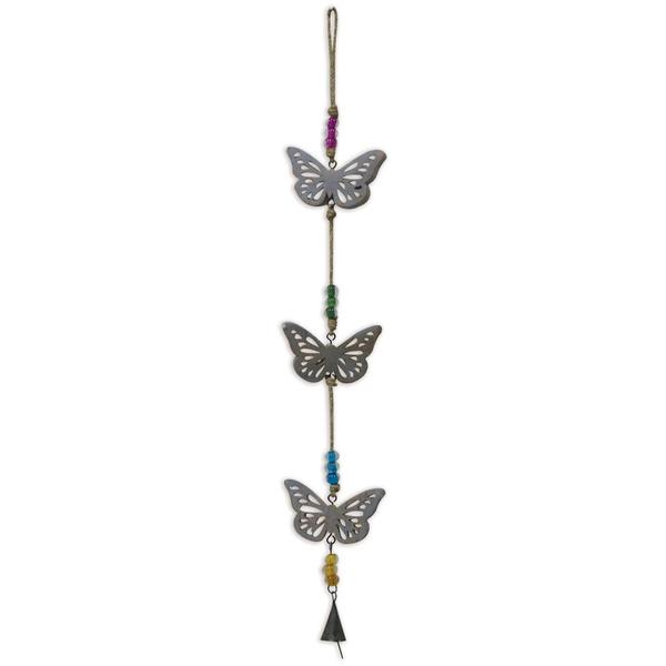 24" Boho Butterfly Trio Decorative Bell
