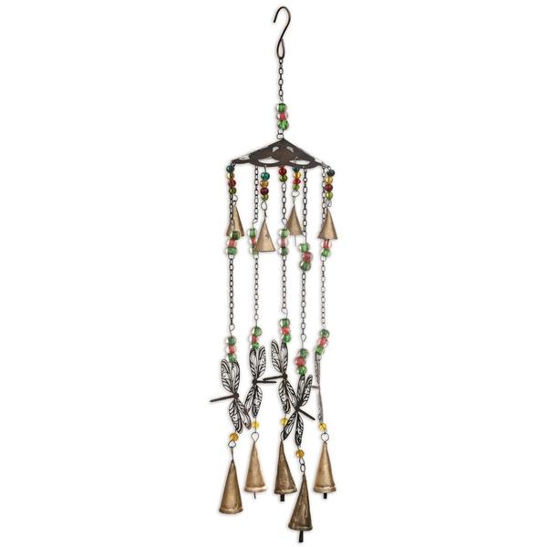 21" Dragonflies & Bells Antique Finish