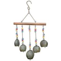 Sunset Vista Designs 18" Gold Sangeet Bell Patina Chime Bar