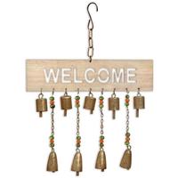 Sunset Vista Designs 12" Hanging Welcome Sign with Bells