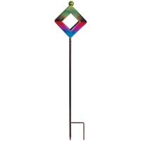 Sunset Vista Designs 33.3" Diamond Rainbow Birdfeeder Lawn Stake