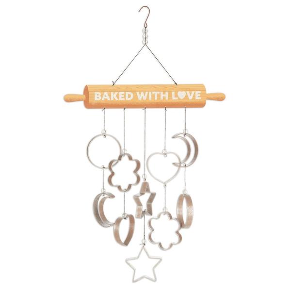 28" Rolling Pin Cookie Cutter Wind Chime 