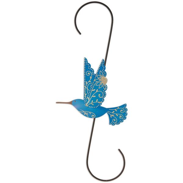 17" Blue/Gold Hummingbird S-Hook