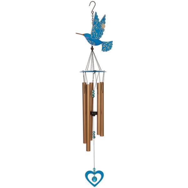 34" Gold Hummingbird Wind Chime
