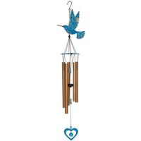 Sunset Vista Designs 34" Gold Hummingbird Wind Chime