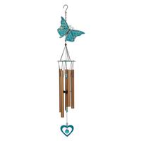 Sunset Vista Designs 34" Gold Butterfly Wind Chime