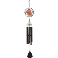 Sunset Vista Designs 40" Cardinal Stain Glass Wind Chime