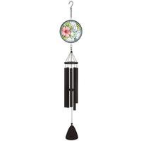 Sunset Vista Designs 40" Stain Glass Hummingbird Wind Chime
