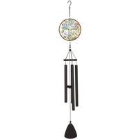 Sunset Vista Designs 40" Stain Glass Cross Wind Chime