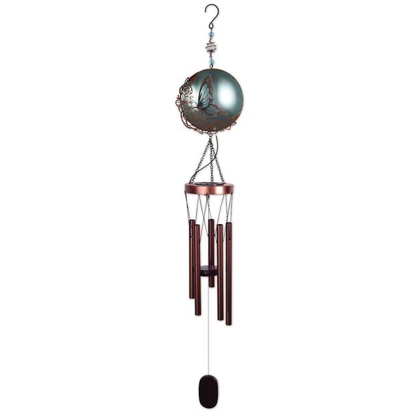39" Flower Moon Butterfly Solar Wind Chime