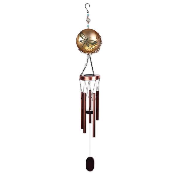39" Flower Moon Dragonfly Solar Wind Chime