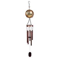 Sunset Vista Designs 39" Flower Moon Dragonfly Solar Wind Chime