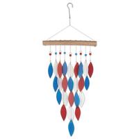 Sunset Vista Designs 25.5" Patriotic Red/White/Blue Seaglass Wind Chime