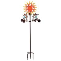 Sunset Vista Designs 41.5" Kokopelli Sun Solar Spinner Lawn Stake