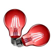 Sylvania 2.5 watt A19 120 volt Medium Screw Base Red Transparent Non-Dimmable LED (2 Pack)