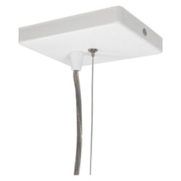 White Square Canopy Mount Kit for 2' and 4' LED Strip Fixtures