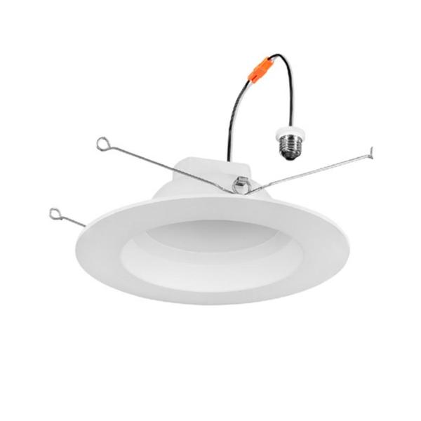 5"-6" 8 watt 120 volt Medium Screw Base 4000K Cool White LED Recessed Downlight