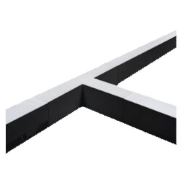 Black T-Connector for LED Strip Fixtures